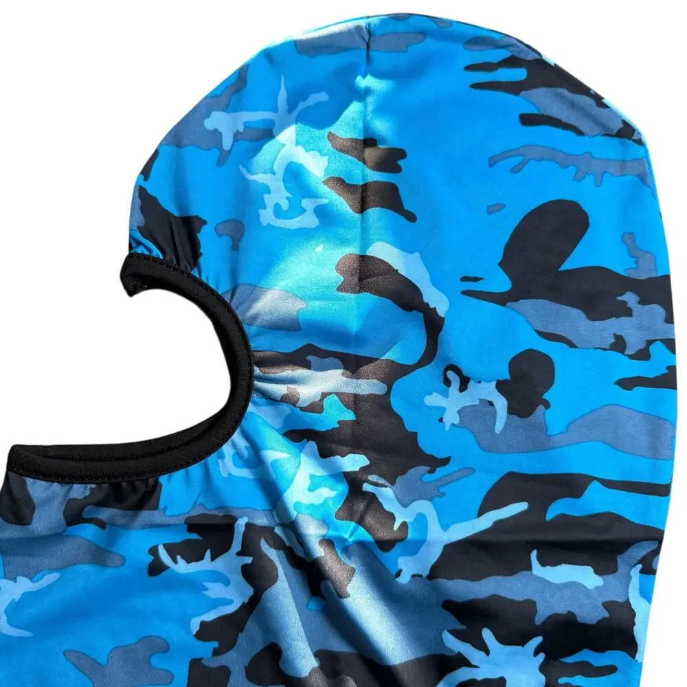 Streetwheres Blue Camouflage Balaclava Men’s OS - Streetwear Punk Bikes Cycling - Picture 6 of 11